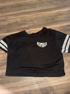 Black Women's Muscle Tee Crop Top